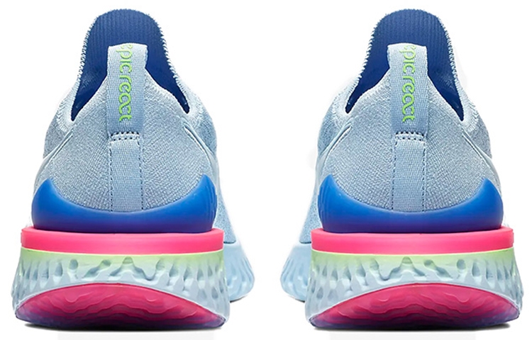 Nike Epic React Flyknit 2 Hydrogen Blue Sapphire Hyper Pink - подошва