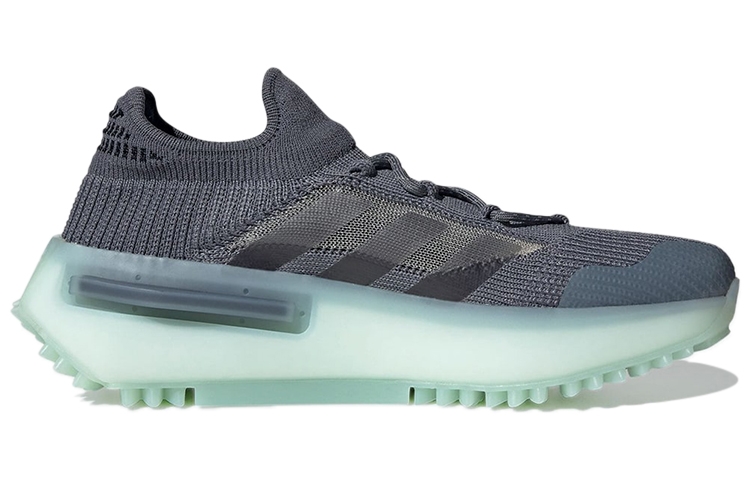 adidas NMD S1 Grey Green Glow - вид с внутренней стороны