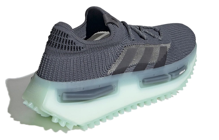adidas NMD S1 Grey Green Glow - вид сзади