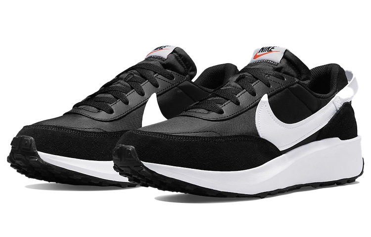 Nike Waffle Debut Black White - front view