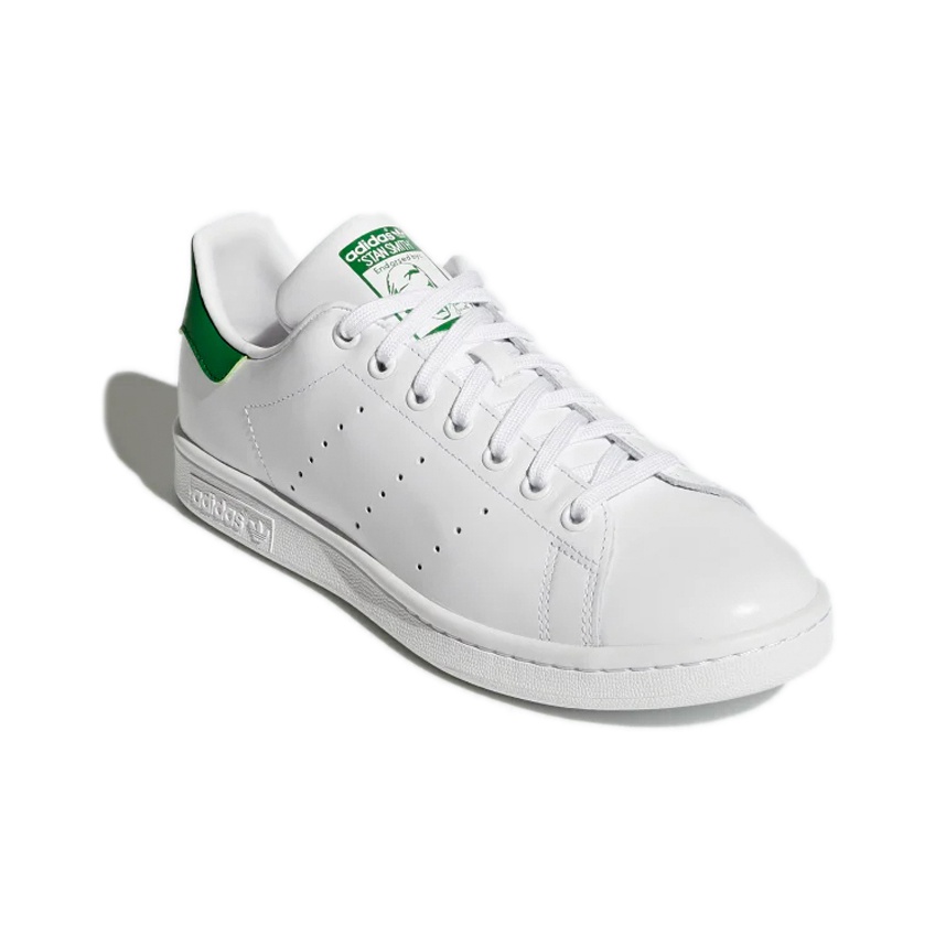 adidas originals STAN SMITH white green - вид спереди