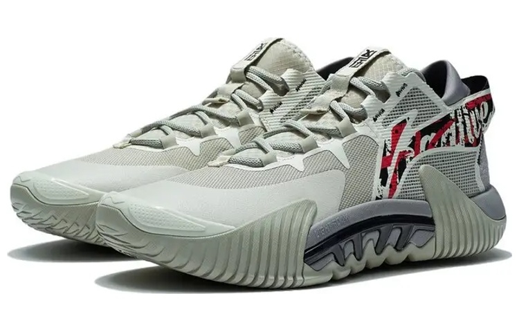 Li-Ning Badfive 2 Low Yellow Gray/Pearl White - вид спереди
