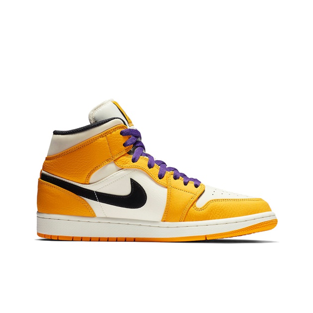 Jordan Air Jordan 1 Mid "Lakers" - вид с внутренней стороны