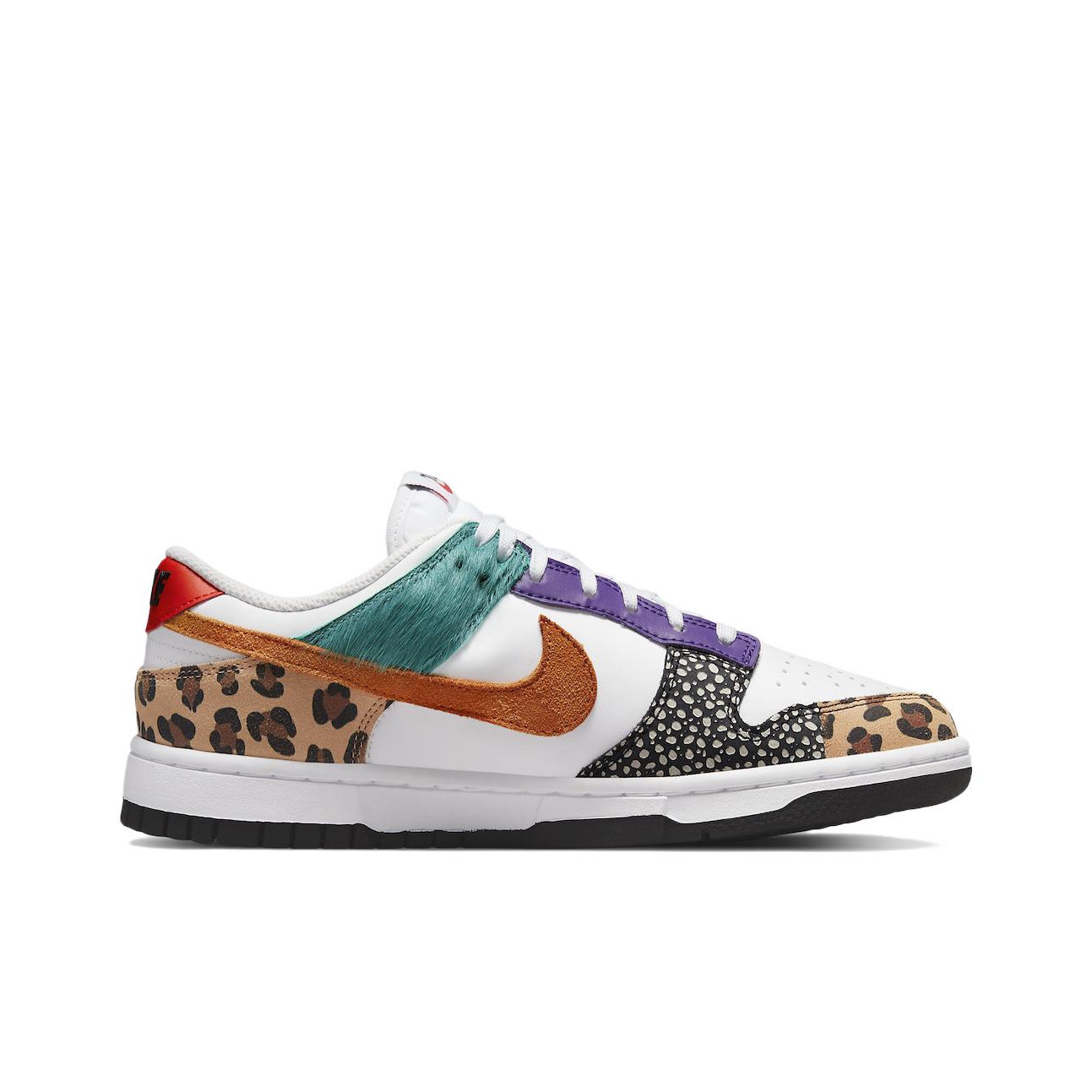 Nike Dunk se "patchwork" - вид с внутренней стороны
