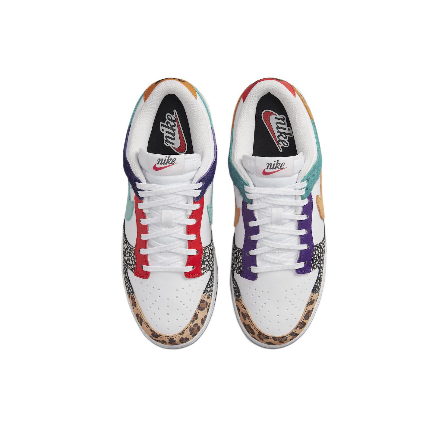 Nike Dunk se "patchwork" - вид сзади