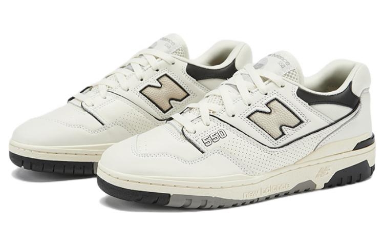 New Balance 550 Cream Black (варианты полноты: D, 2E) - вид спереди