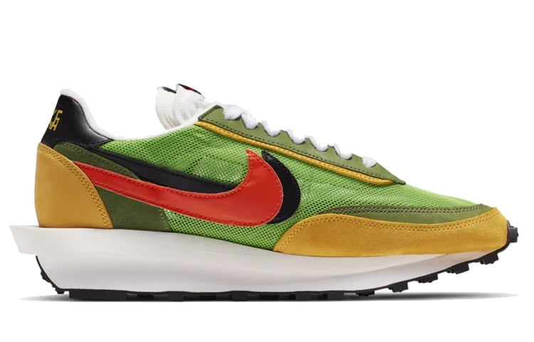 Sacai x Nike LD Waffle Green Gusto - вид с внутренней стороны
