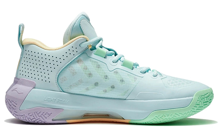 Li-Ning Liren 2 Low Aqua Blue/Neon Pink Green - вид с внутренней стороны