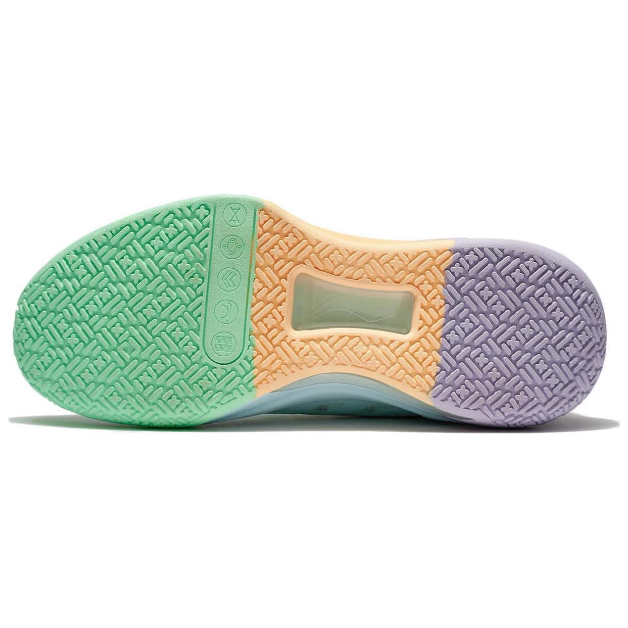 Li-Ning Liren 2 Low Aqua Blue/Neon Pink Green - подошва