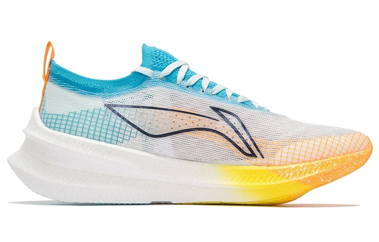 Li-Ning Feidian 2 Elite Light Aqua Blue/Standard White/Orange - вид с внутренней стороны