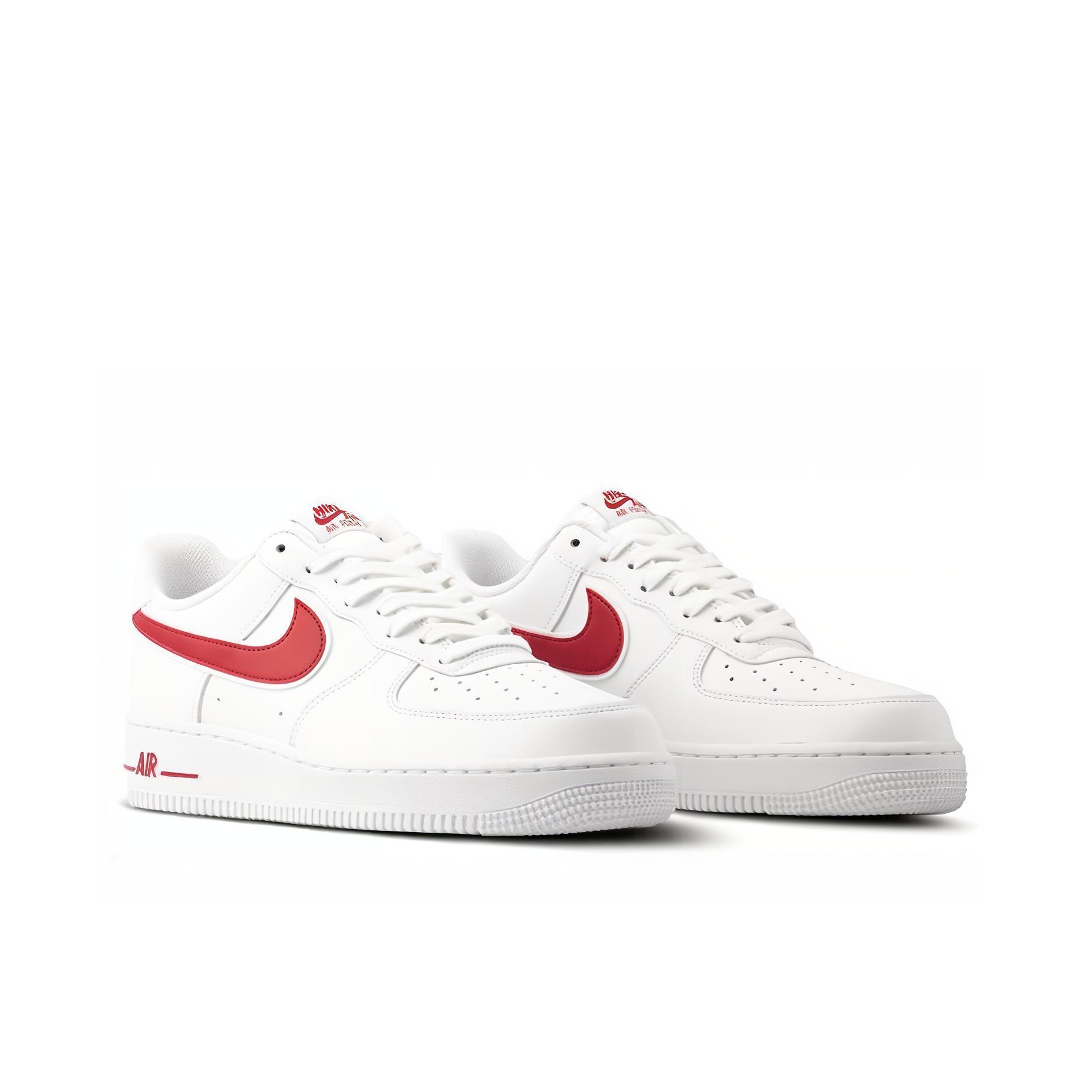 Nike Air Force 1 Low White Gym Red - вид спереди