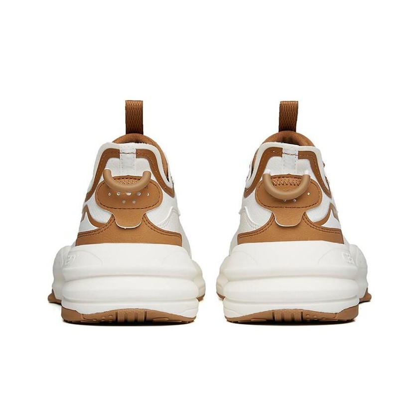 Anta C37 Series Lifestyle Ivory White/plaid Brown - rear view