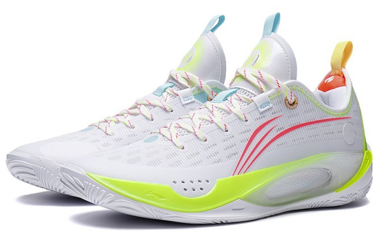 Li-Ning Wade 808 2 Standard White/Fluorescent Fruit Red - вид спереди