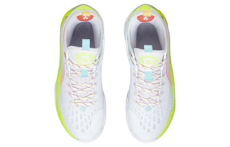 Li-Ning Wade 808 2 Standard White/Fluorescent Fruit Red - вид сзади