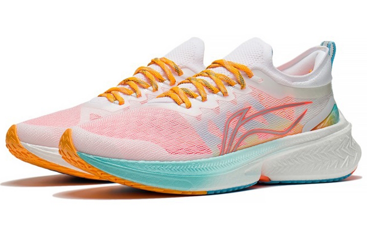 Li-Ning Feidian Discovery Standard White/Pink Blue - вид спереди