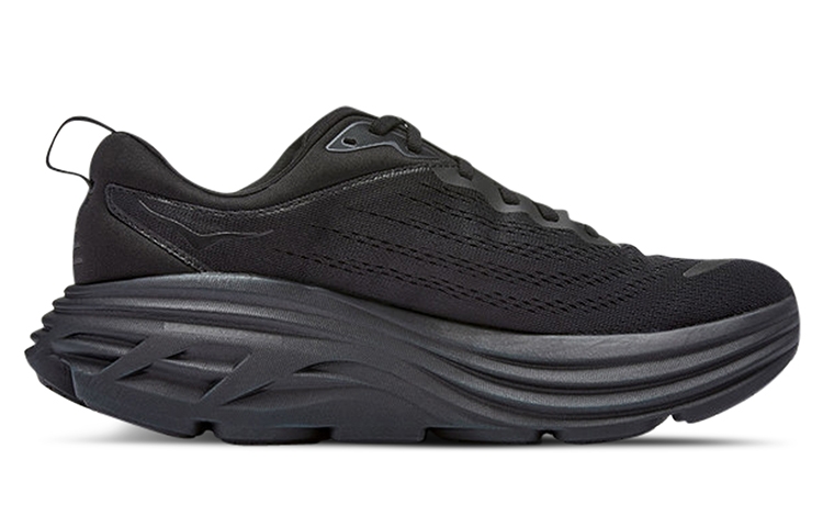 HOKA ONE ONE Bondi 8 Black - вид с внутренней стороны