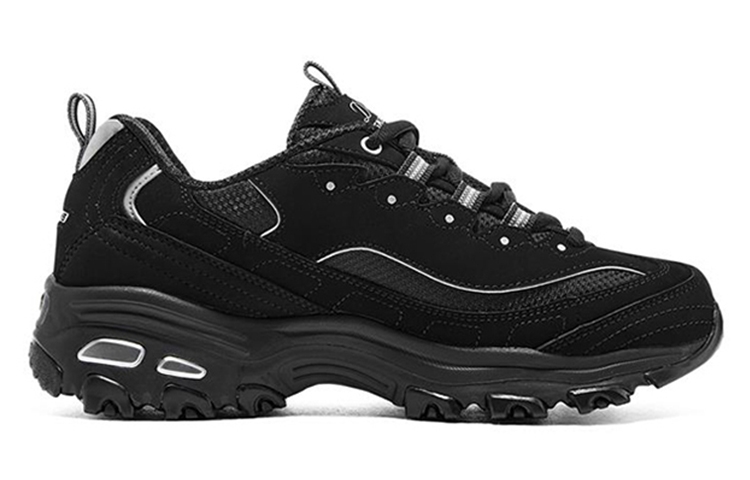 Skechers D'lites Black Silver - вид с внутренней стороны