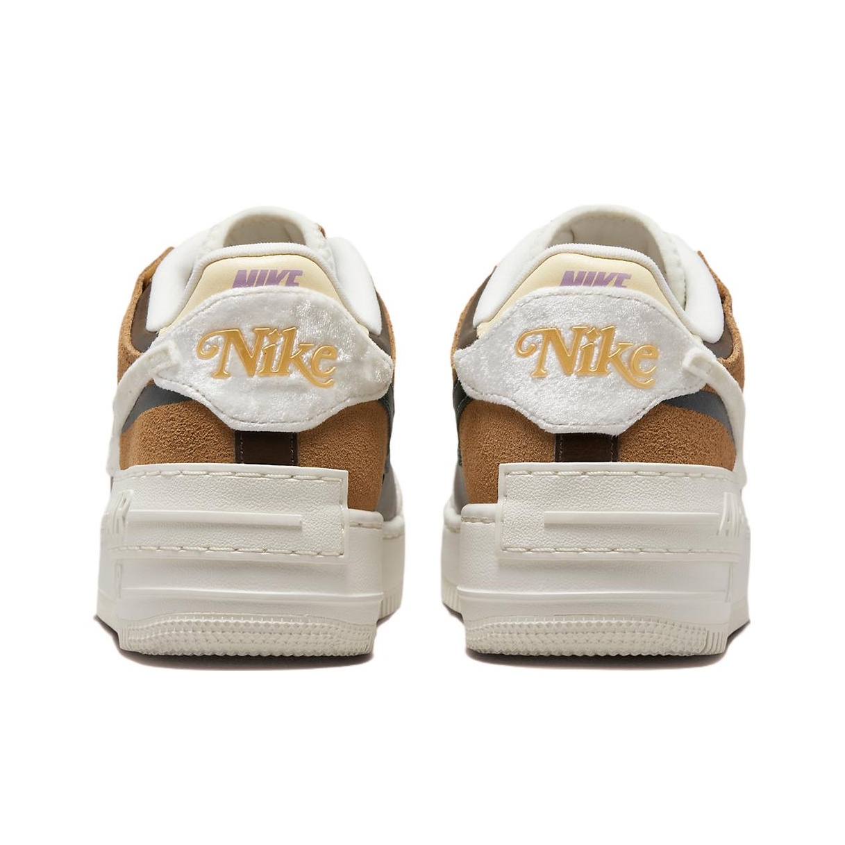 Nike Air Force 1 Low Shadow White Beige Brown Natural - подошва