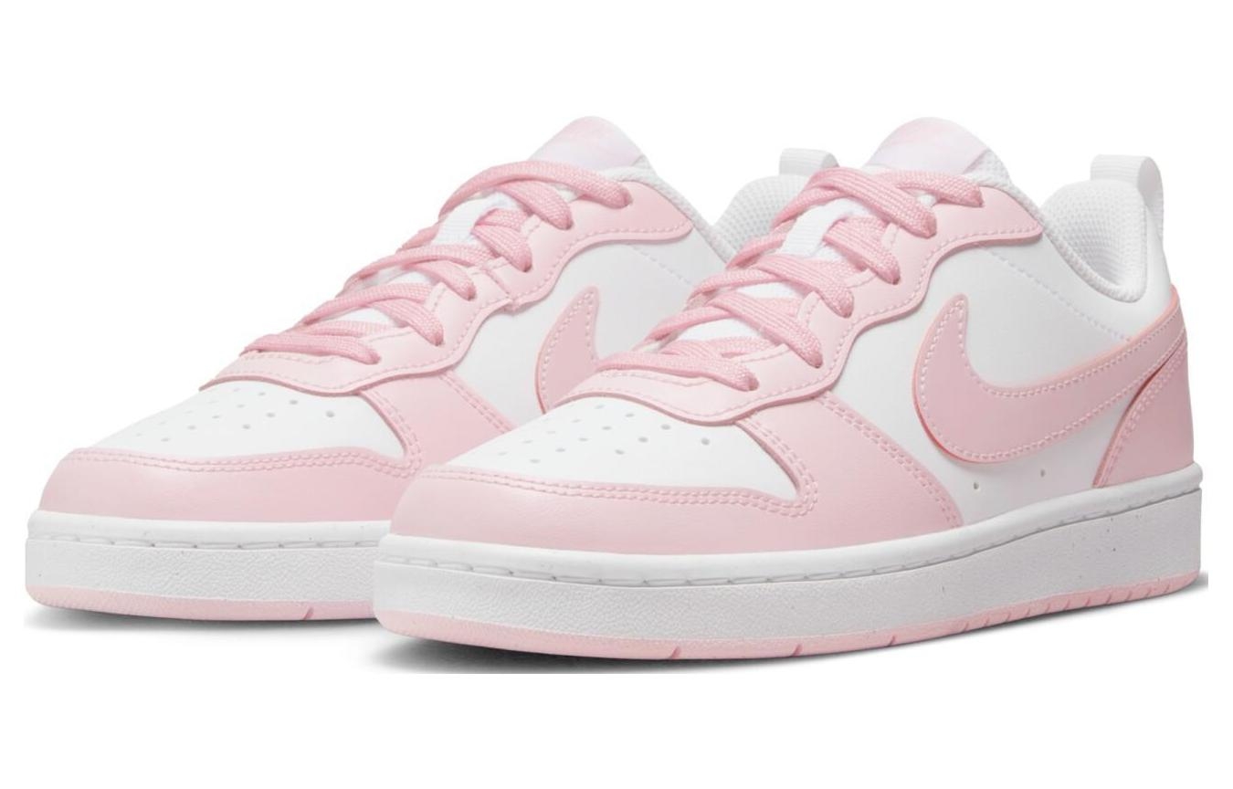 Nike Court Borough Low 2 SE White Pink Foam GS - вид спереди