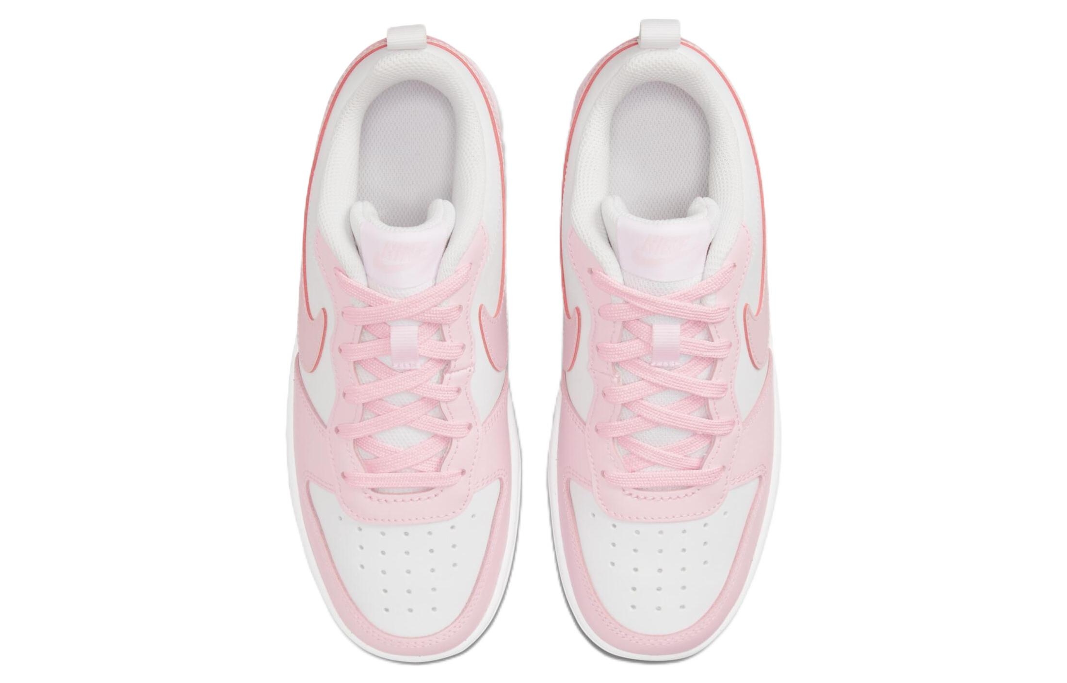 Nike Court Borough Low 2 SE White Pink Foam GS - вид сзади