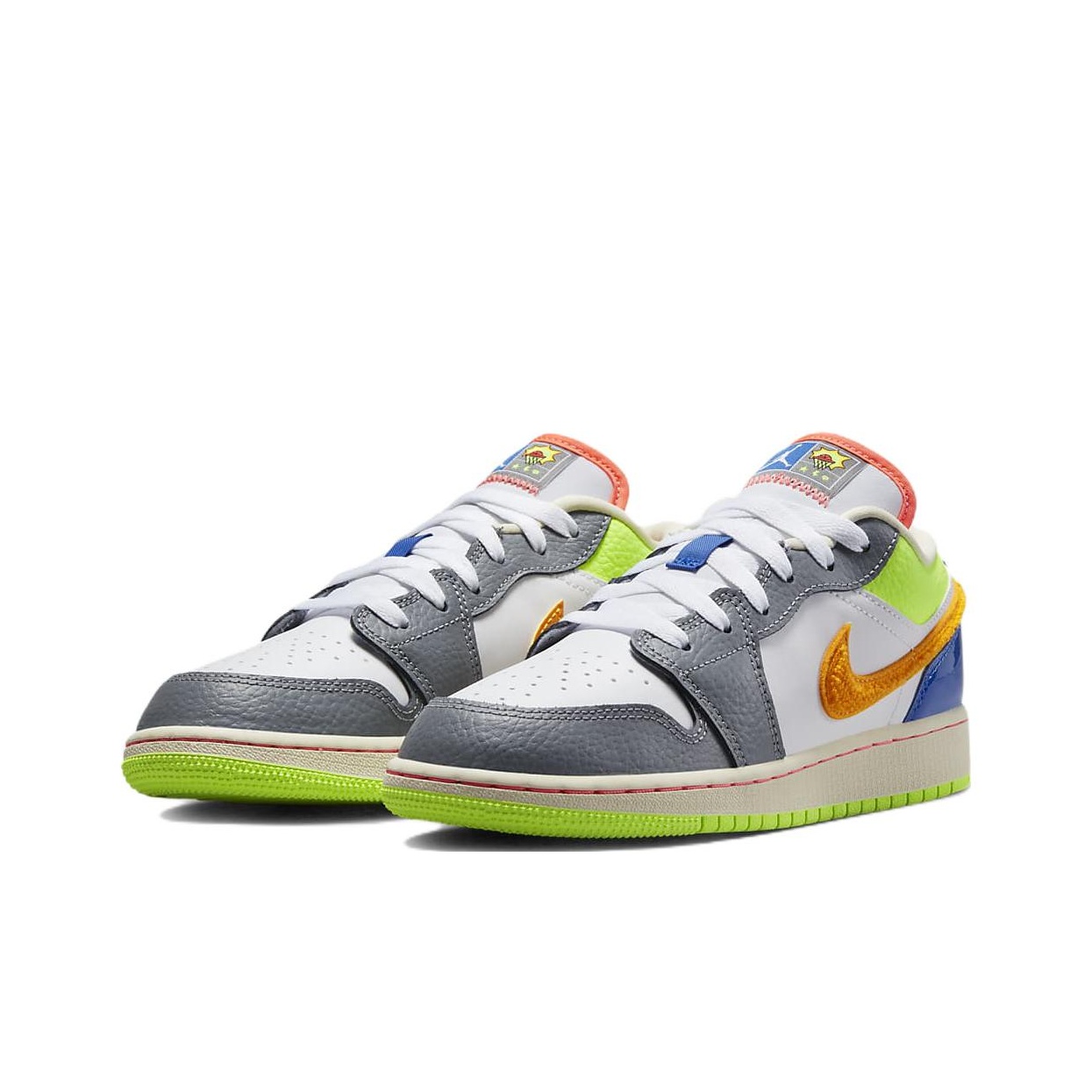 Jordan Air Jordan 1 Low GS Hoops White Junior Kids AJ1 Casual - вид сзади