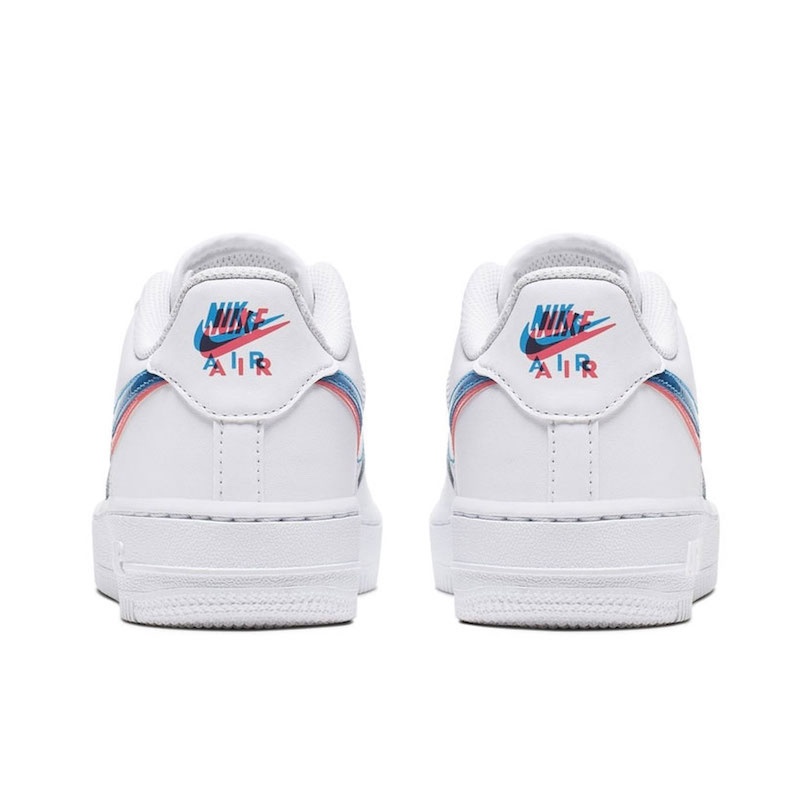 Nike Air Force 1 I Low LV8 KSA GS 3D Glasses White Blue Hero Crimson - вид 6