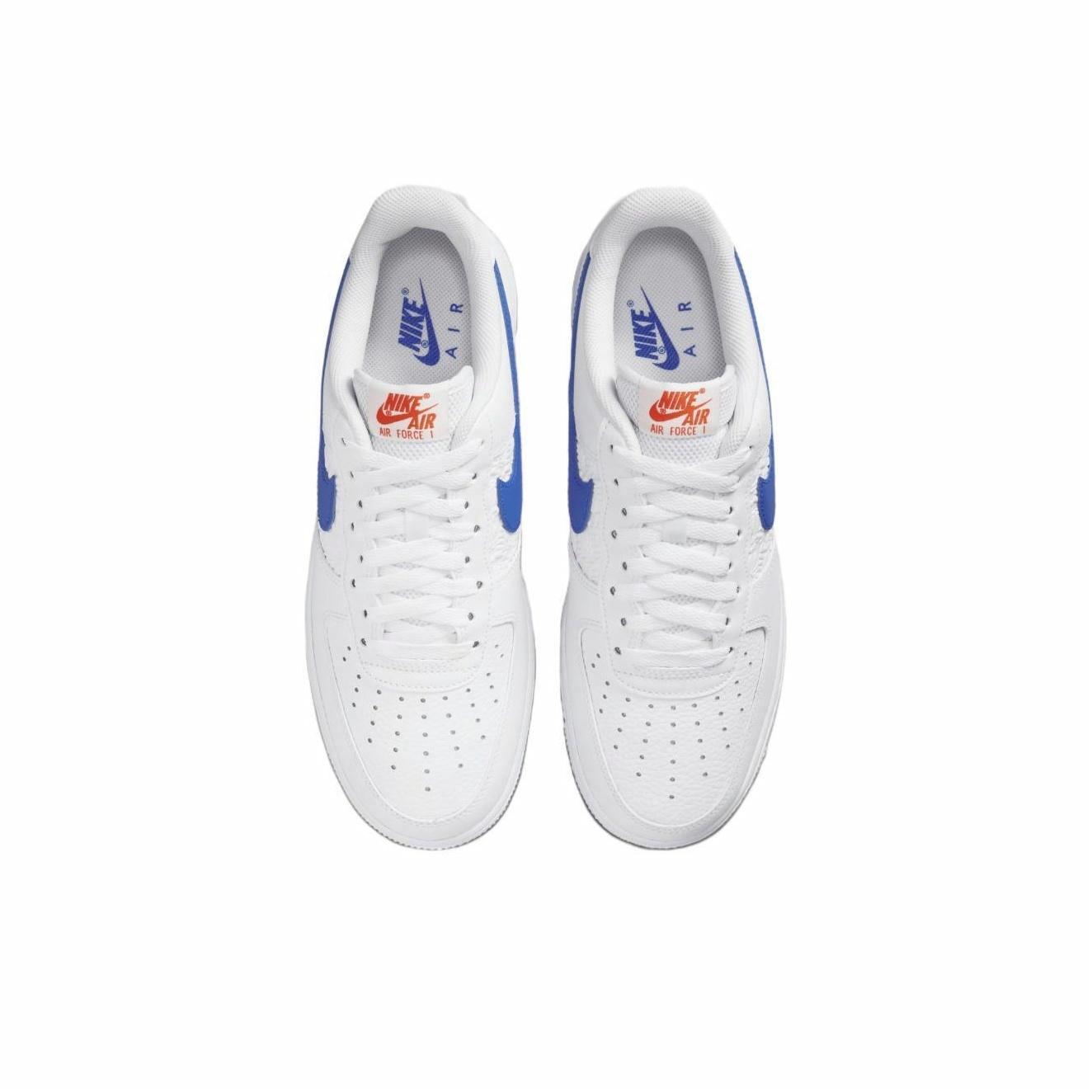 Nike Air Force 1 07 Trainers HOOPS WHITE RACER BLUE - вид сзади