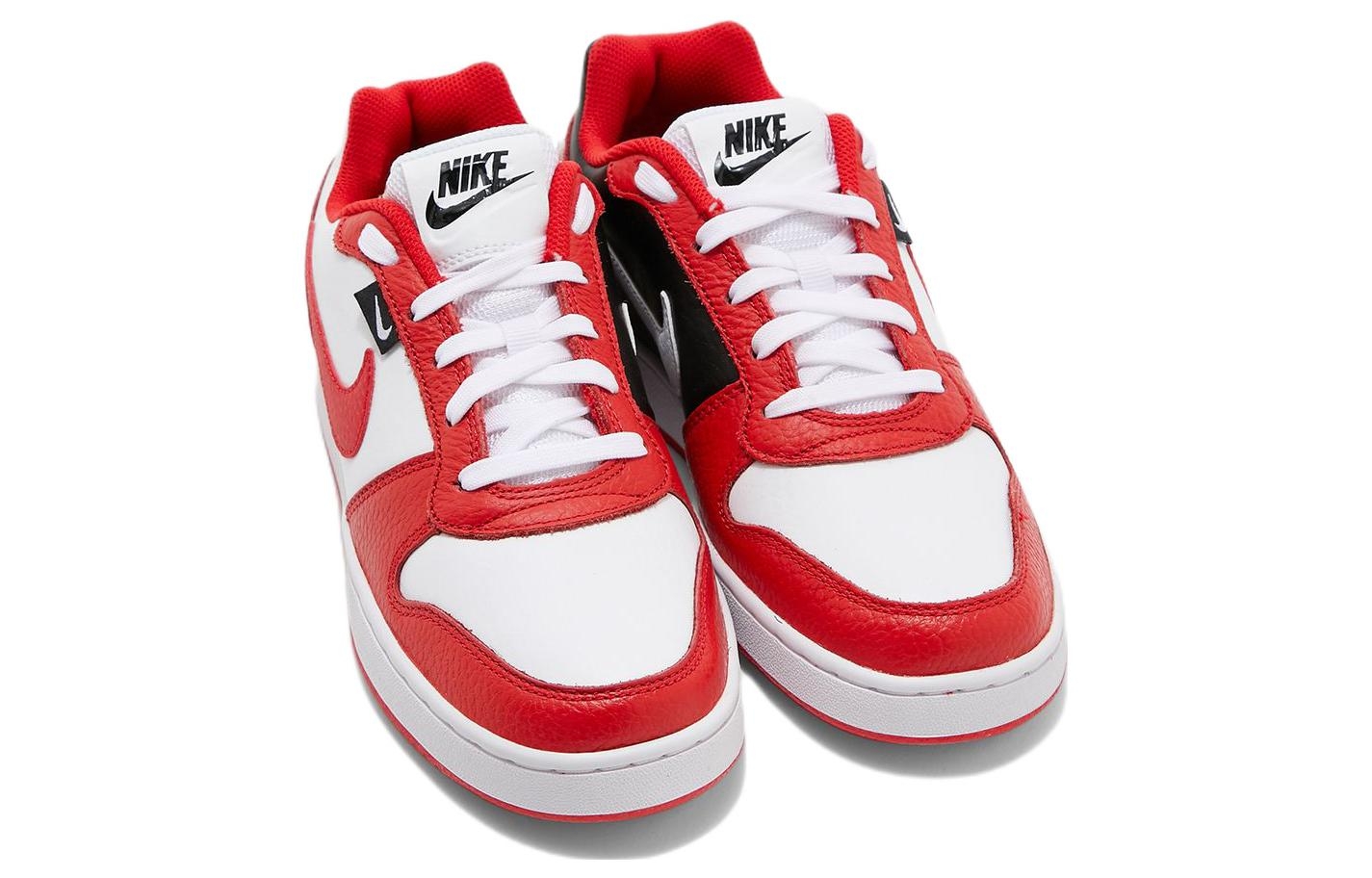 Nike Ebernon Low PRM White University Red Black - вид спереди