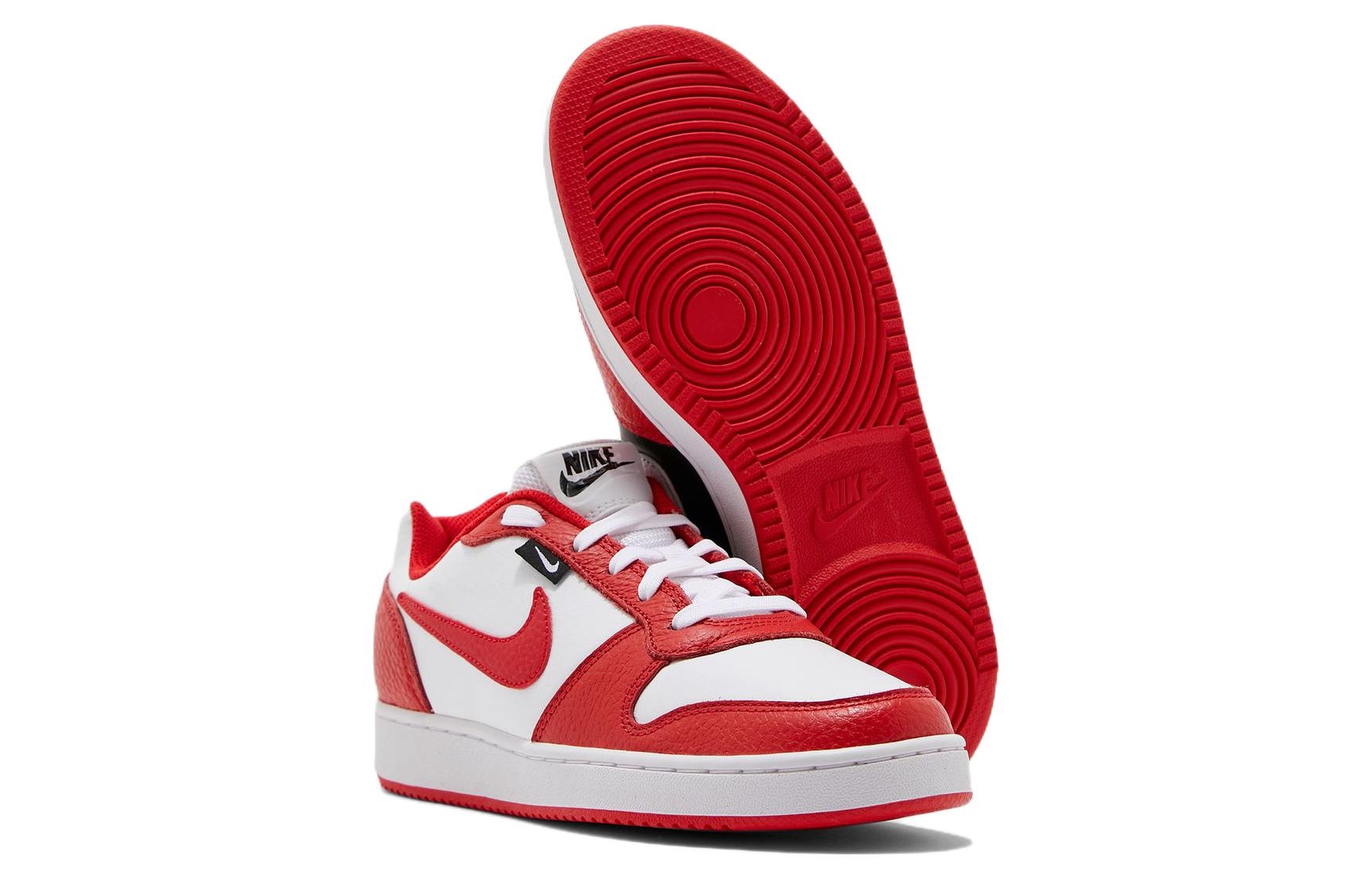 Nike Ebernon Low PRM White University Red Black - вид сзади