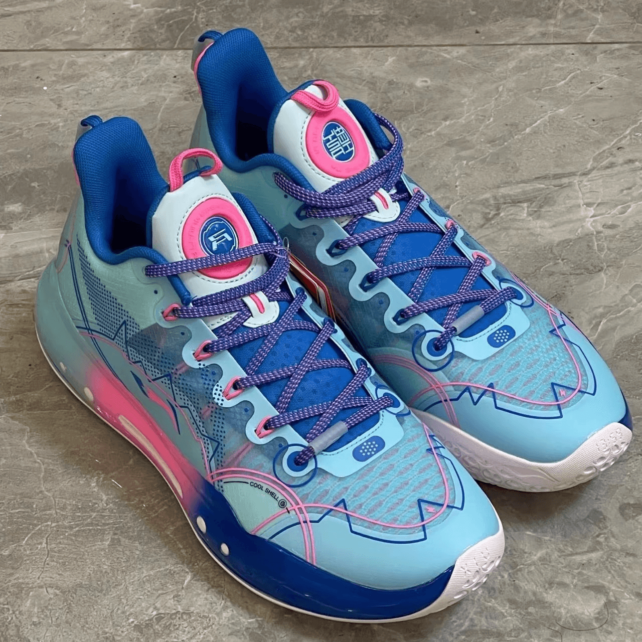 Li-Ning YuShuai 14 Boom Ice Refresh Blue - вид с внутренней стороны