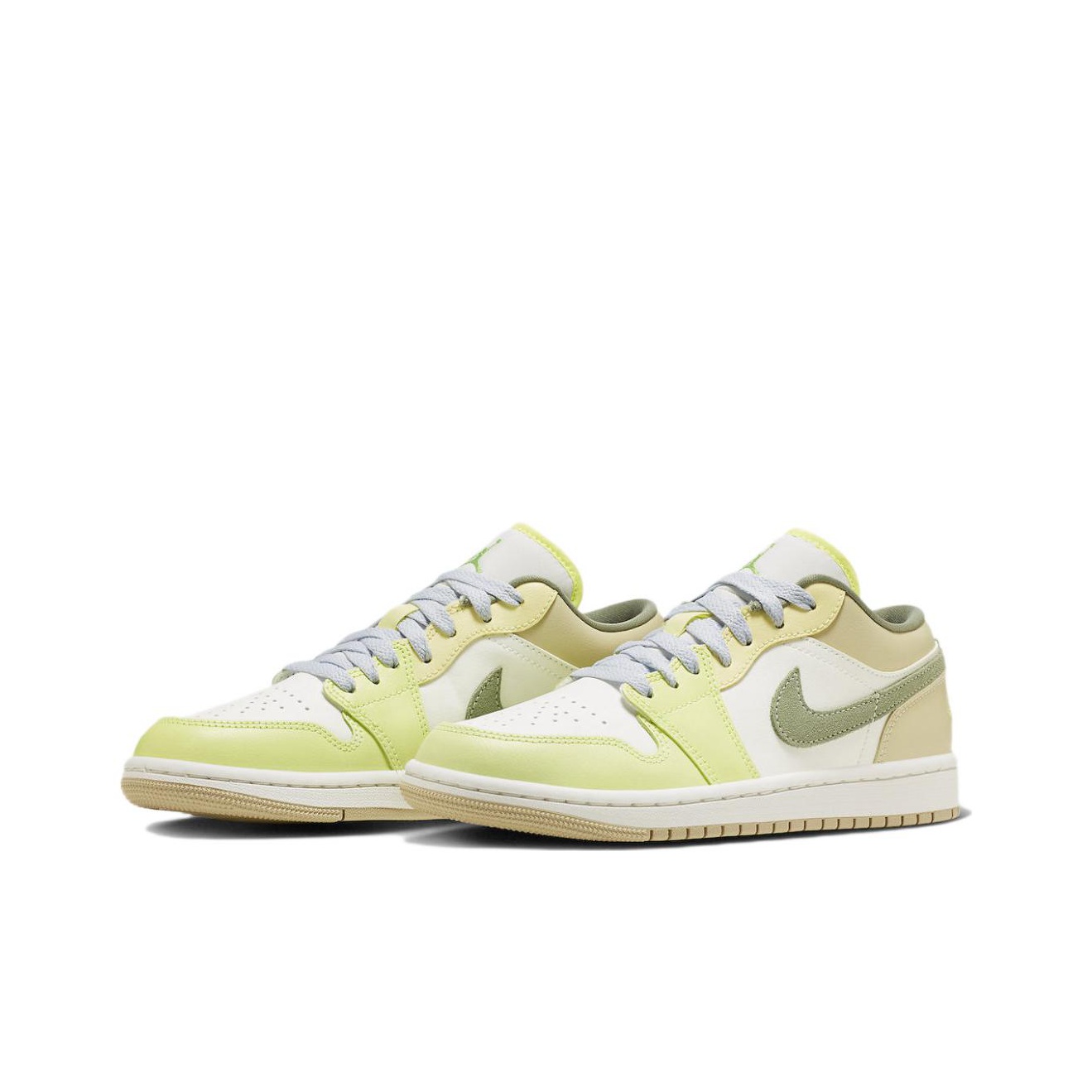 Jordan Air Jordan 1 Low Sail Pale Citron - вид спереди