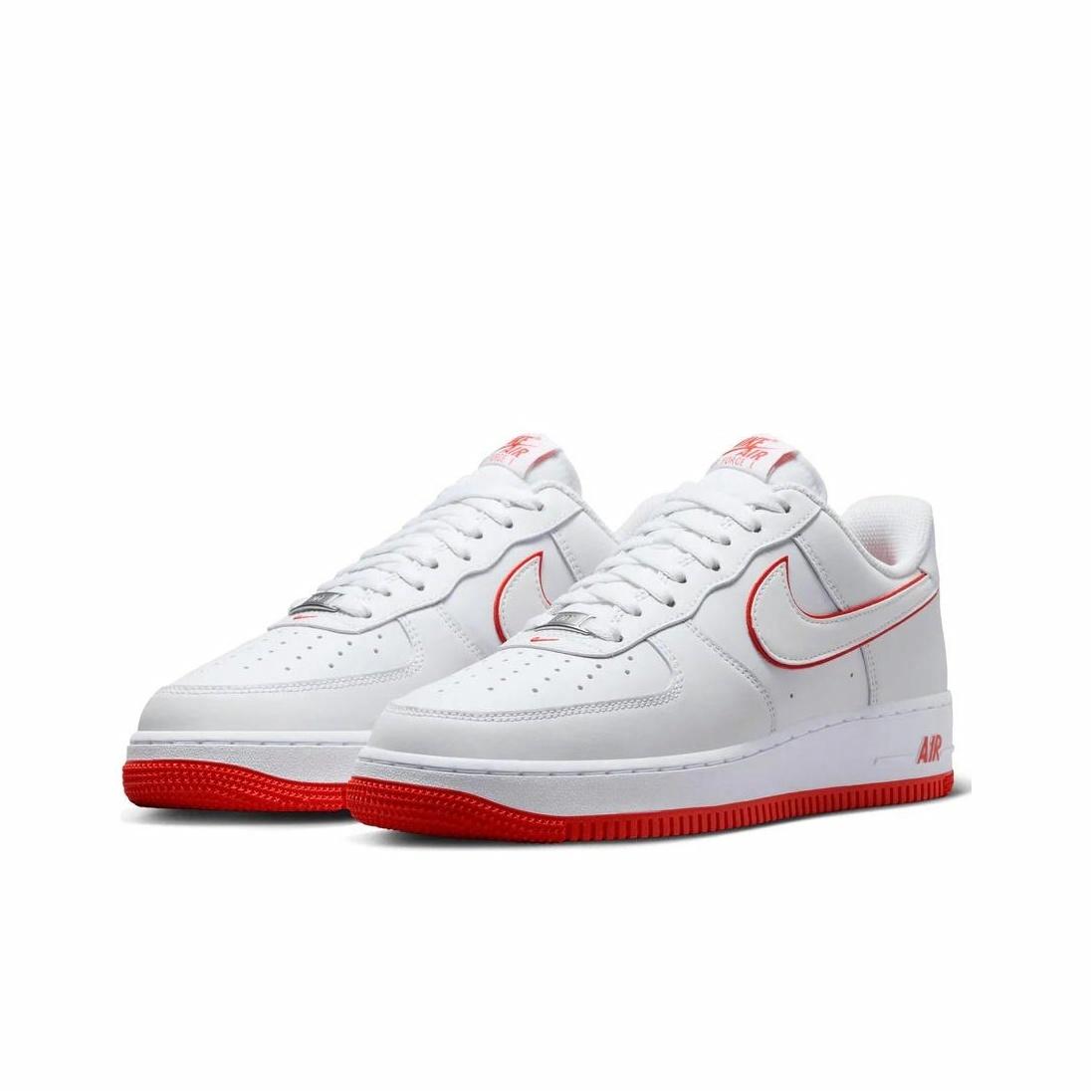 Nike Air Force 1 "White Orange" - вид спереди