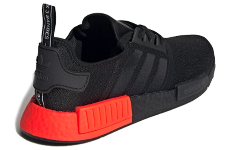 adidas NMD R1 Core Black Solar Red - вид сзади