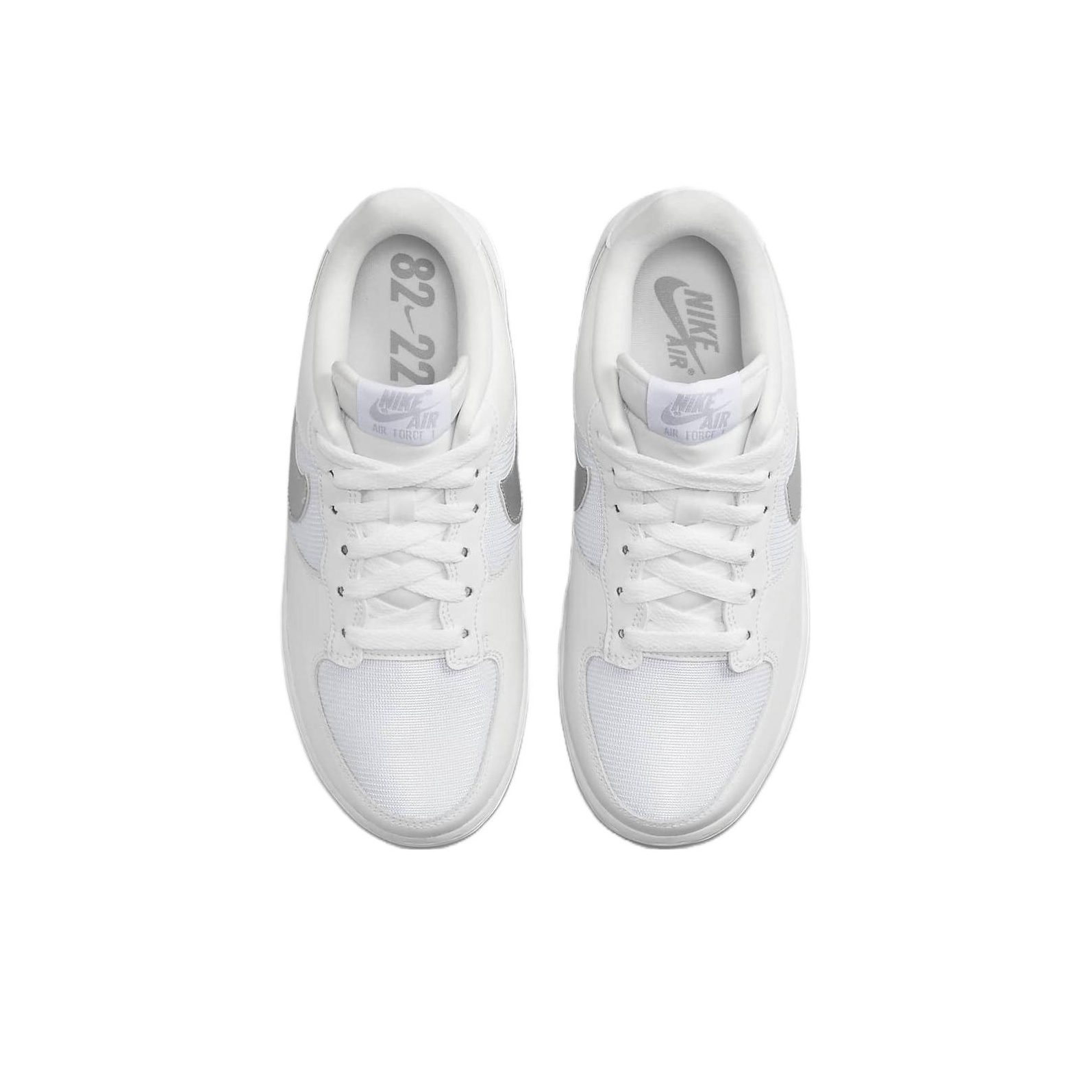 Nike Air Force 1 Unity Low White Silver - вид сзади