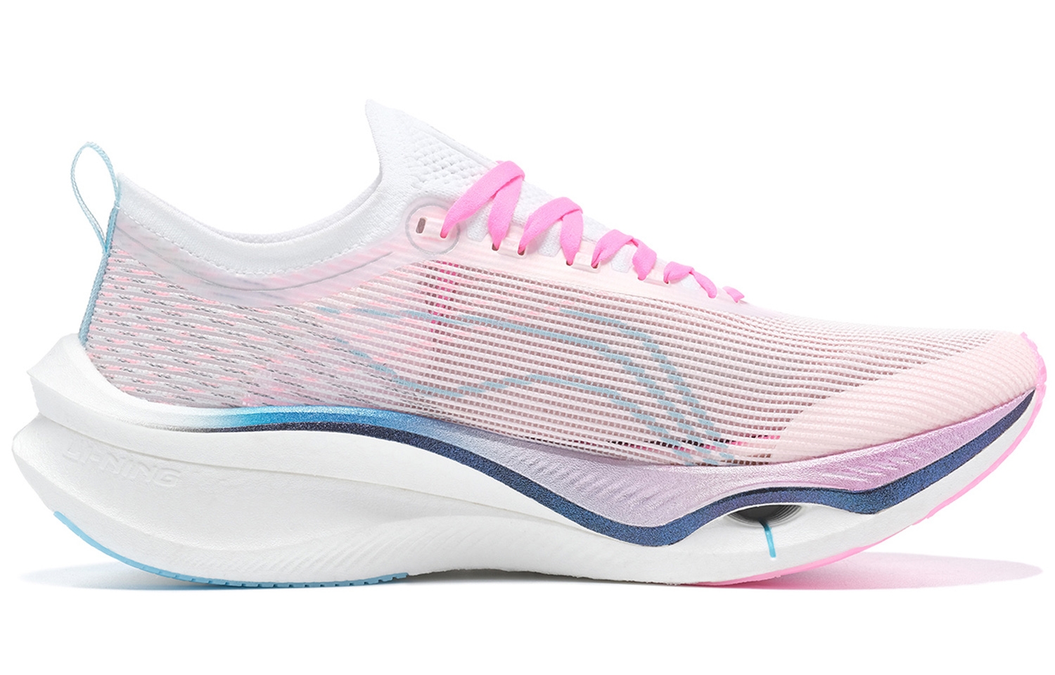 Li-Ning Feidian 3 Ultra Pink Blue - вид с внутренней стороны
