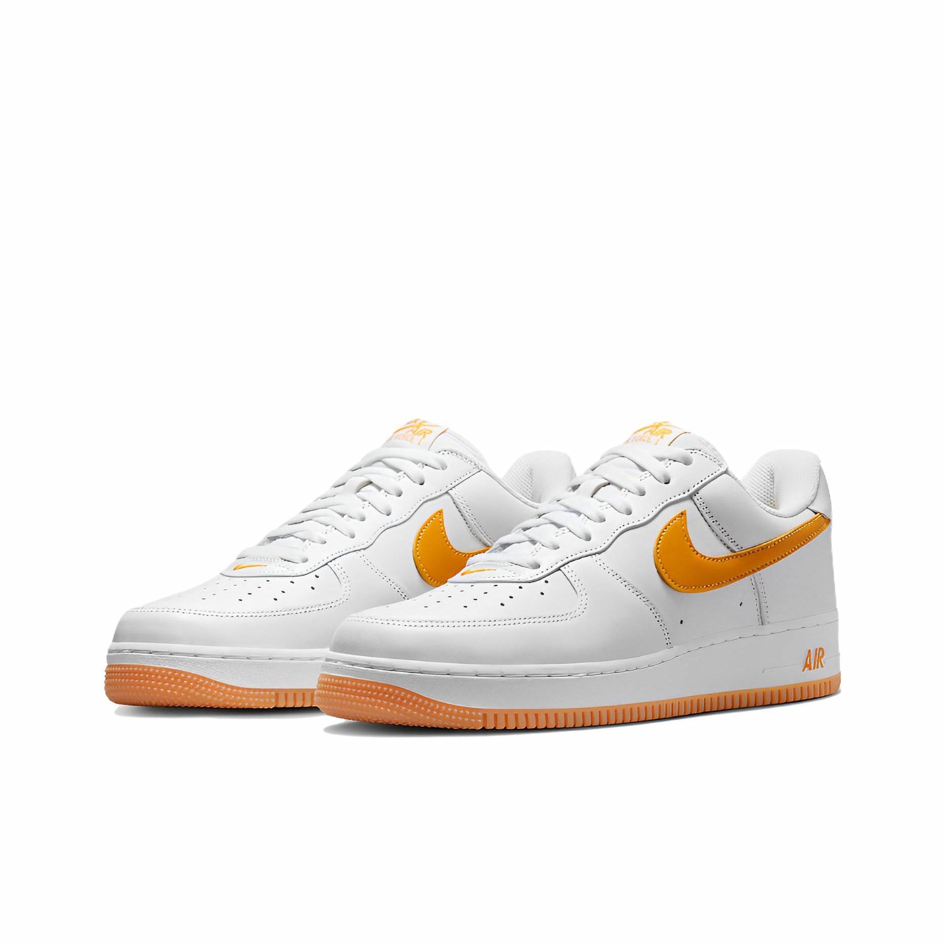 Nike Air Force 1 Low Waterproof White University Gold - вид спереди