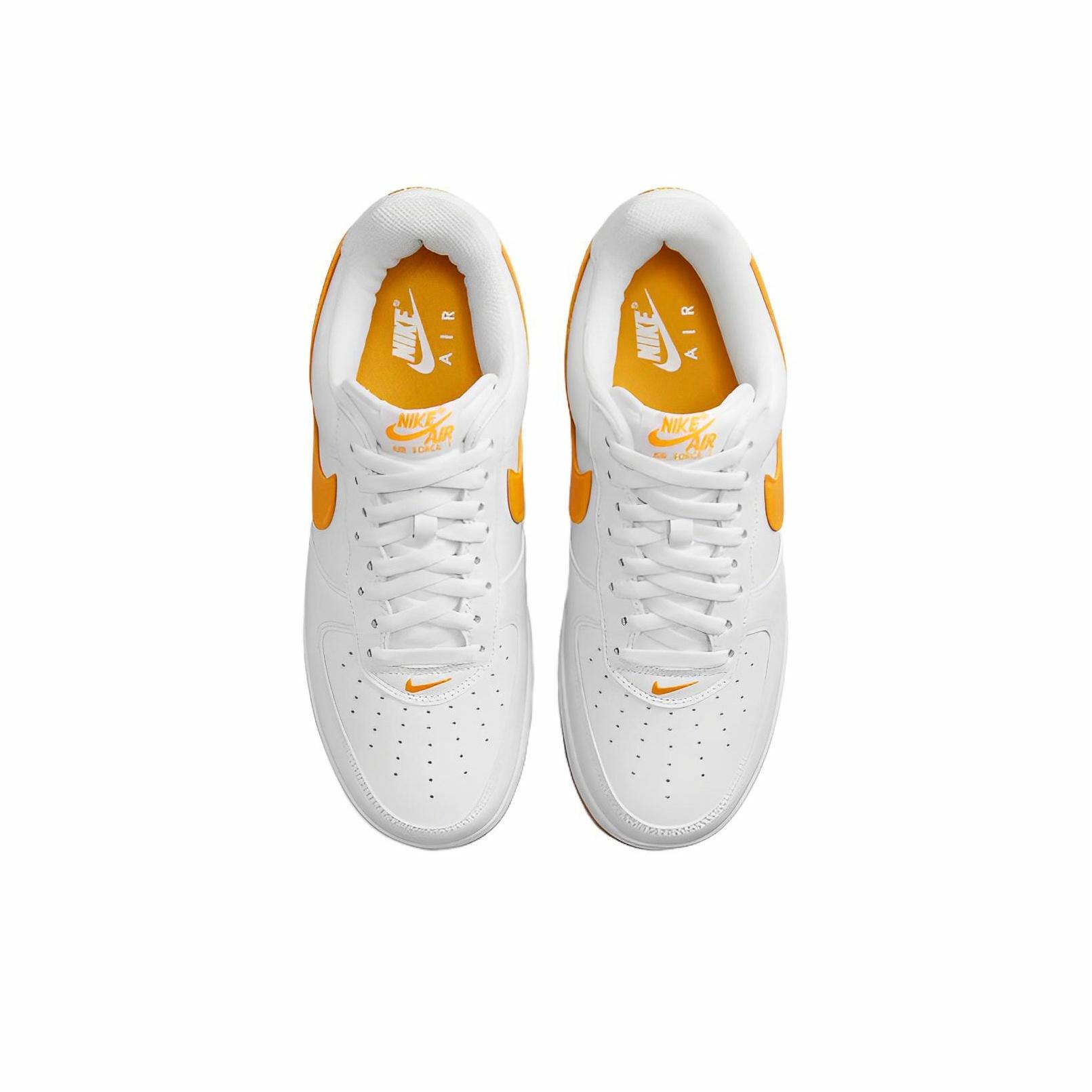 Nike Air Force 1 Low Waterproof White University Gold - вид сзади
