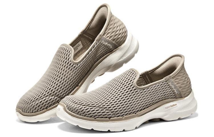 Skechers Go Walk 6 Shoes 'Light Brown' - вид спереди