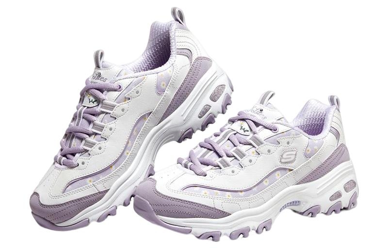Skechers D'Lites 1.0 Shoes 'White Purple' - вид с внутренней стороны