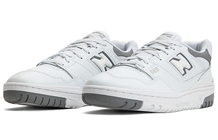 New Balance 550 White Shadow Grey (полнота: D) - вид спереди