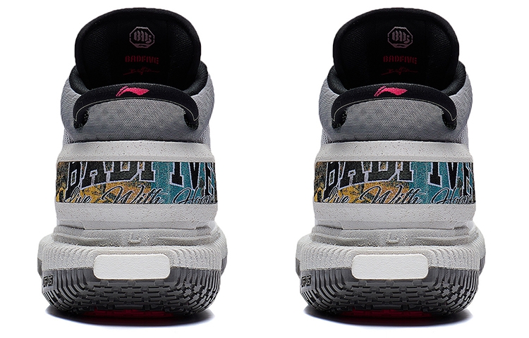 Li-Ning Badfive 3 Ultra Gray - вид сзади