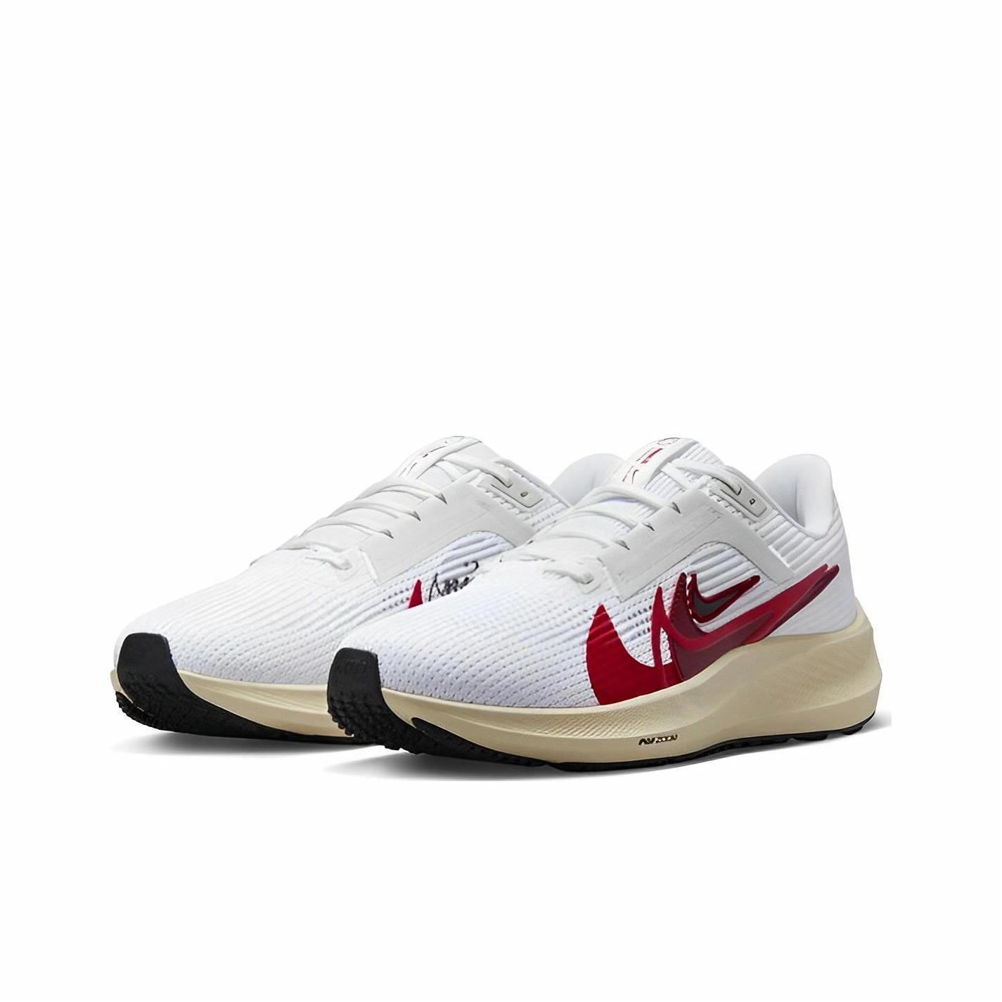 Nike Air Zoom Pegasus 40 Premium White Team Red - вид спереди