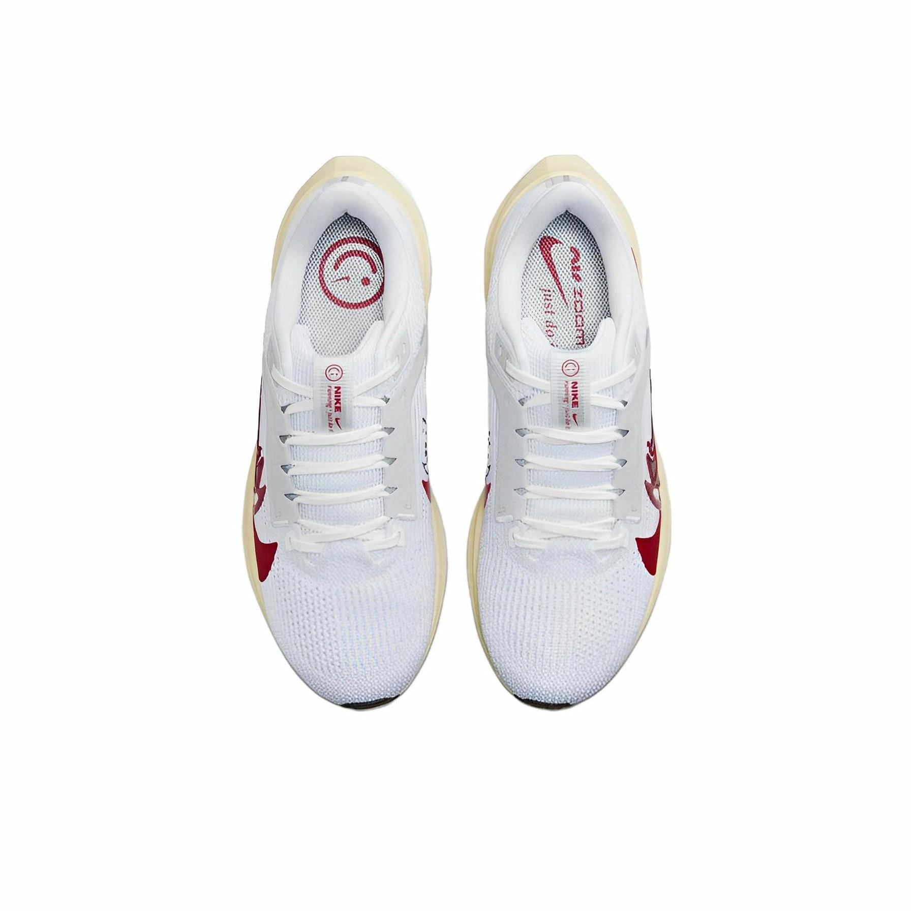 Nike Air Zoom Pegasus 40 Premium White Team Red - вид сзади