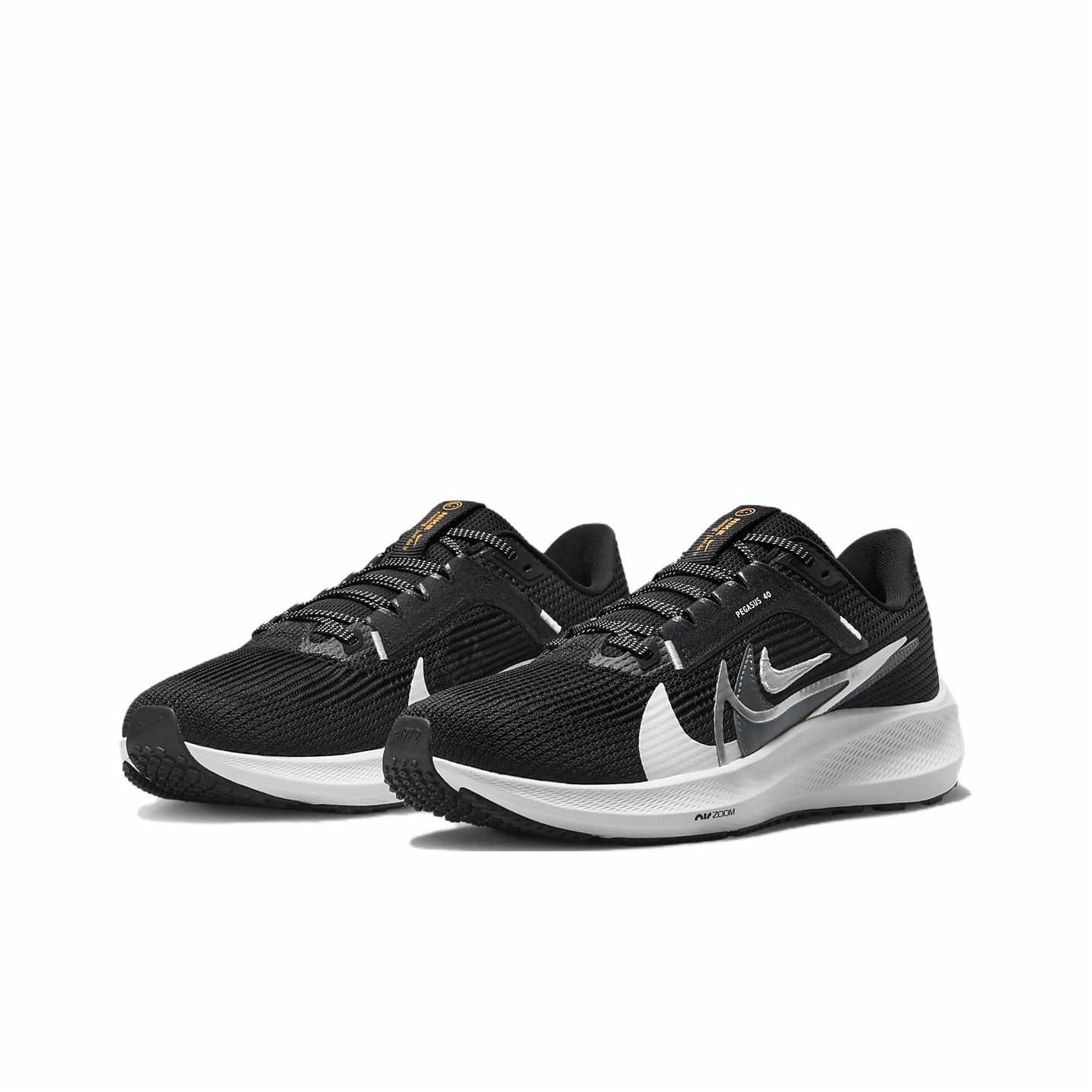 Nike Pegasus 40 Premium Black White Grey - вид спереди