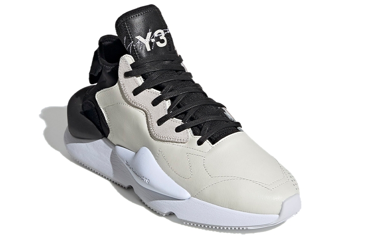 Y-3 Kaiwa Black White Sole - вид спереди