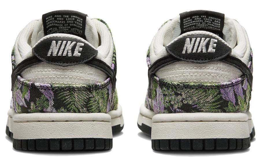 Nike Dunk LOW Next Nature "Floral Tapestry" - вид сзади