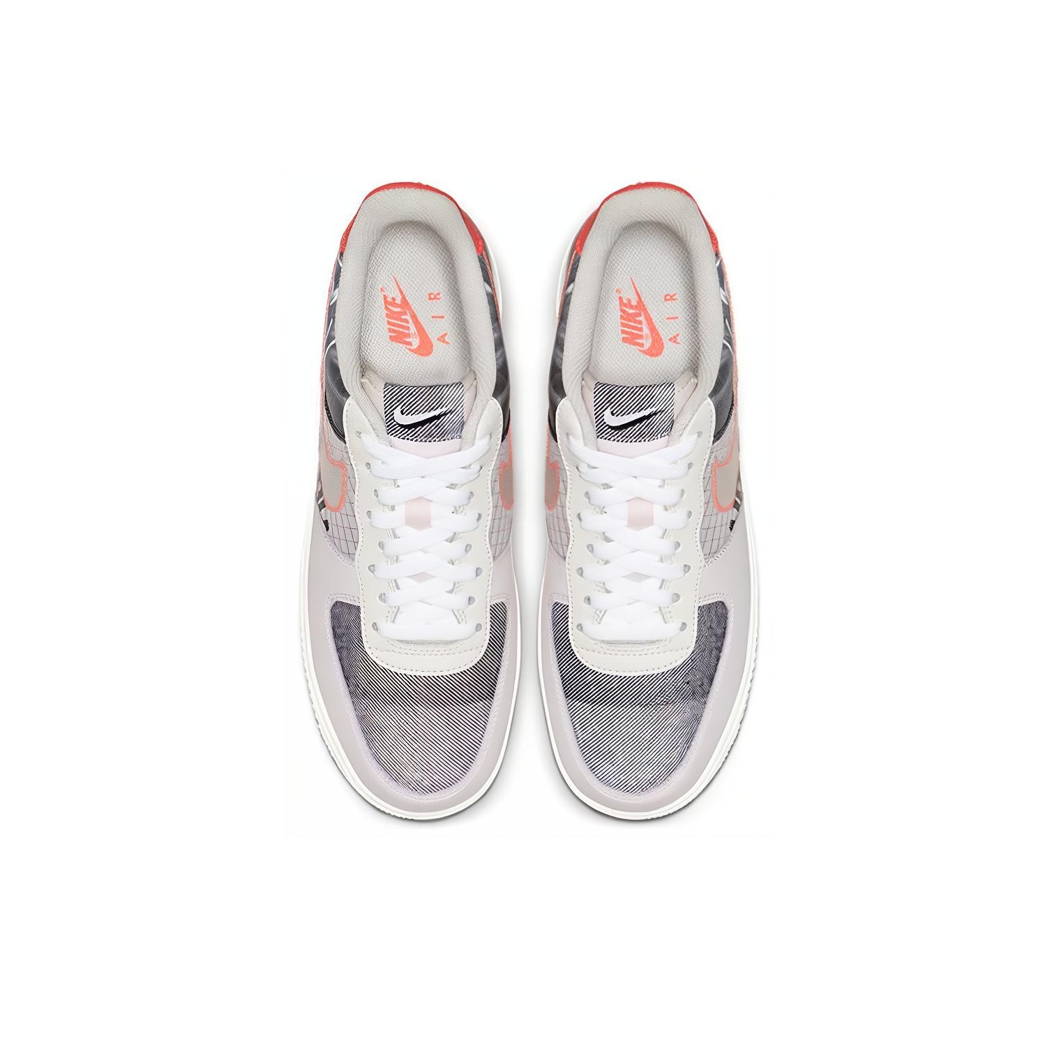 Nike Air Force 1 Low Light Soft Pink Pure Platinum - вид сзади