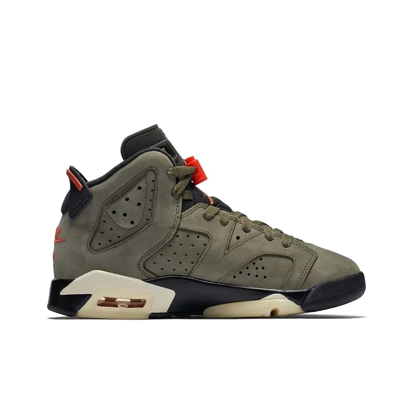 Travis Scott x Jordan Air Jordan 6 Medium Olive ' TS - вид сзади