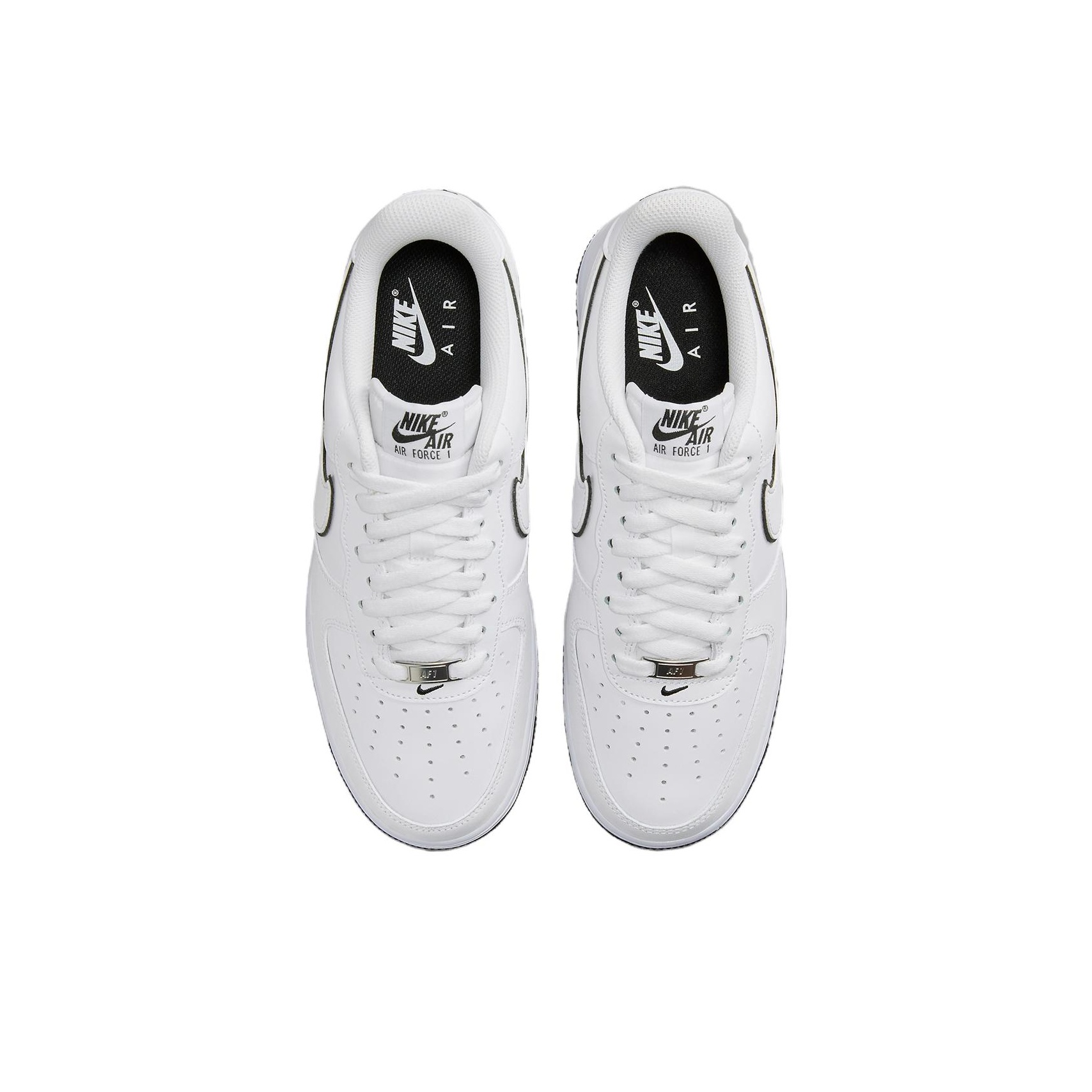 Nike Air Force 1 Low White Black - вид сзади