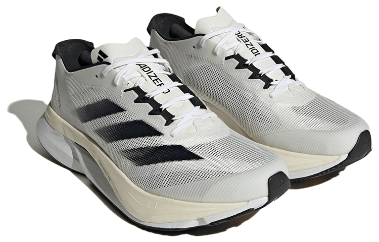 adidas Adizero Boston 12 Cloud White Core Black Night Metallic - вид спереди